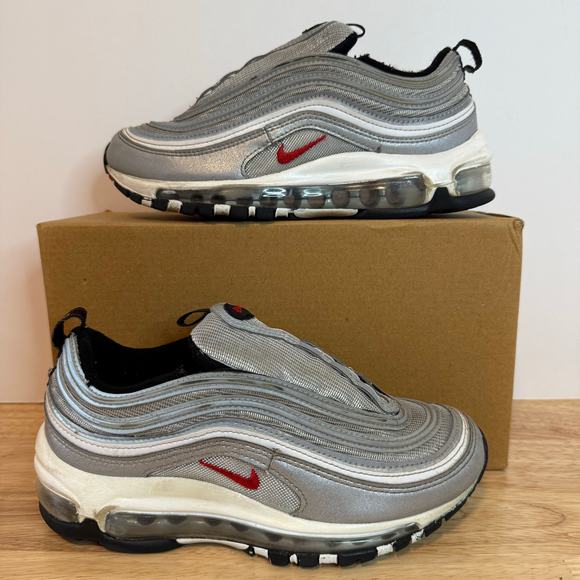 Nike Air Max 97 OG 'Silver Bullet' 2022 Women’s Sneakers Size 5.5 - DQ9131-002 - Picture 1 of 9